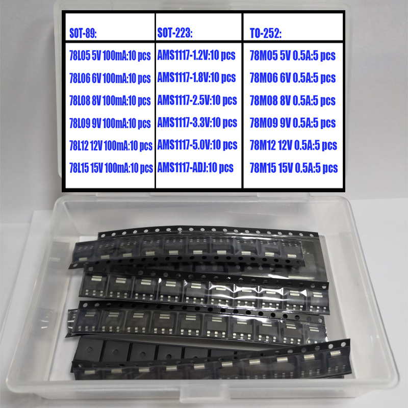 Ams1117 Module - SMD แรงดันไฟฟ้า Assortment SOT89 SOT223 TO252