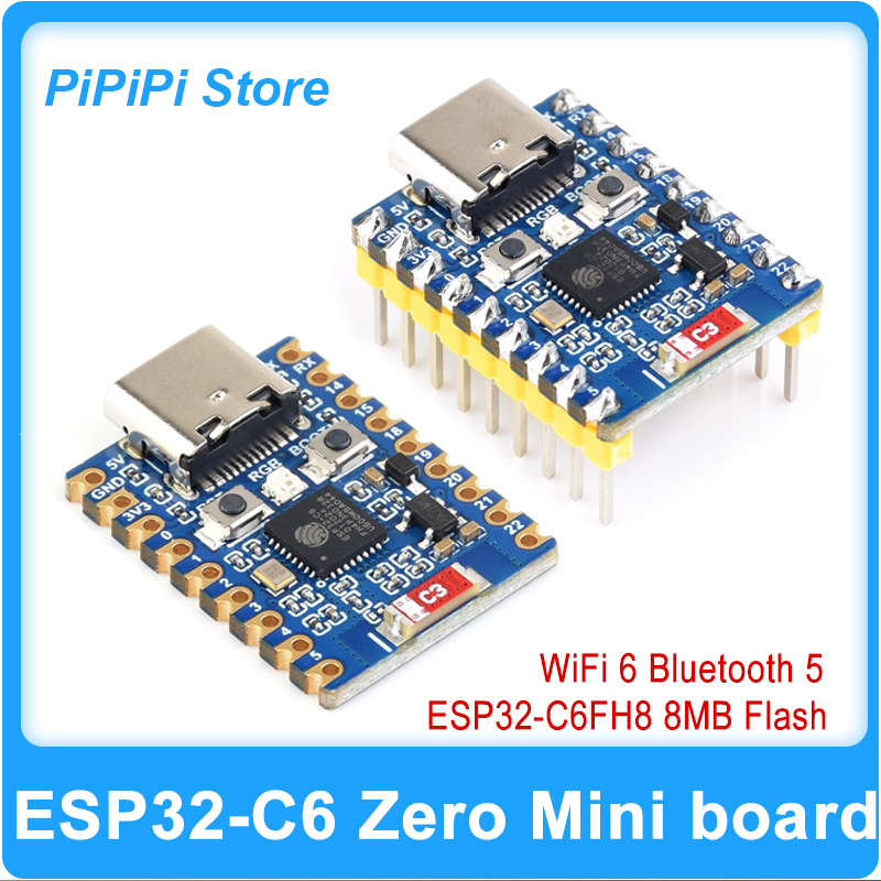 Antenna 2.4Ghz - บอร์ดพัฒนา ESP32-C6 Zero Super Mini บนพื้นฐาน