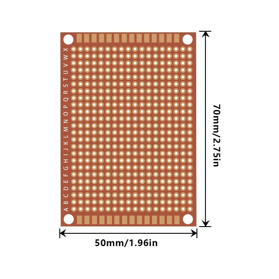 Perfboard - แผ่นวงจรพิมพ์ทองแดงขนาด 5x7 ซม. 10/20 ชิ้น แผ่นวงจรคอมโพสิต