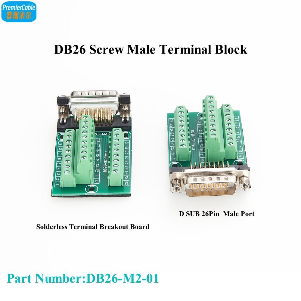 Screw Terminal Block - โมดูลสัญญาณ DB26 ตัวผู้ ต่อกับเทอร์มินัลบล็อกแบบ D-SUB 26