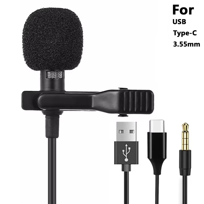 Usb C Cable - ไมโครโฟนแบบหนีบเสื้อขนาดเล็ก 3.5 มม. สำหรับพีซี แล็ปท็อป ชนิด