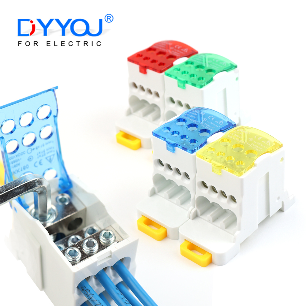 Screw Terminal Block - 1 ใน 6 out Rail ประเภท