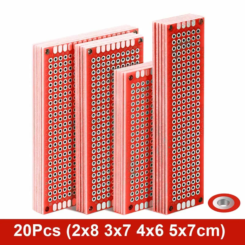 Pcb Prototyping Board - 20ชิ้น/ล็อตแผงวงจรต้นแบบ PCB บอร์ดเปลื้องผ้าแบบสากลต้นแบบ verboard 2X8 3x7
