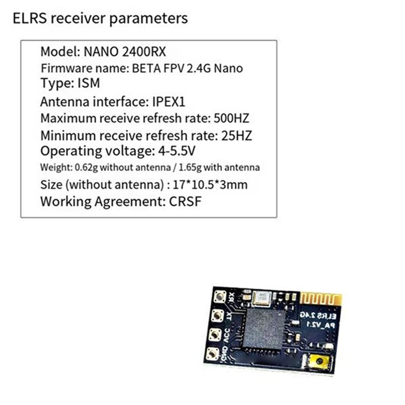 Antenna 2.4Ghz - CYGJ-10PCS ELRS 2.4Ghz ตัวรับสัญญาณ NANO Expresslrs