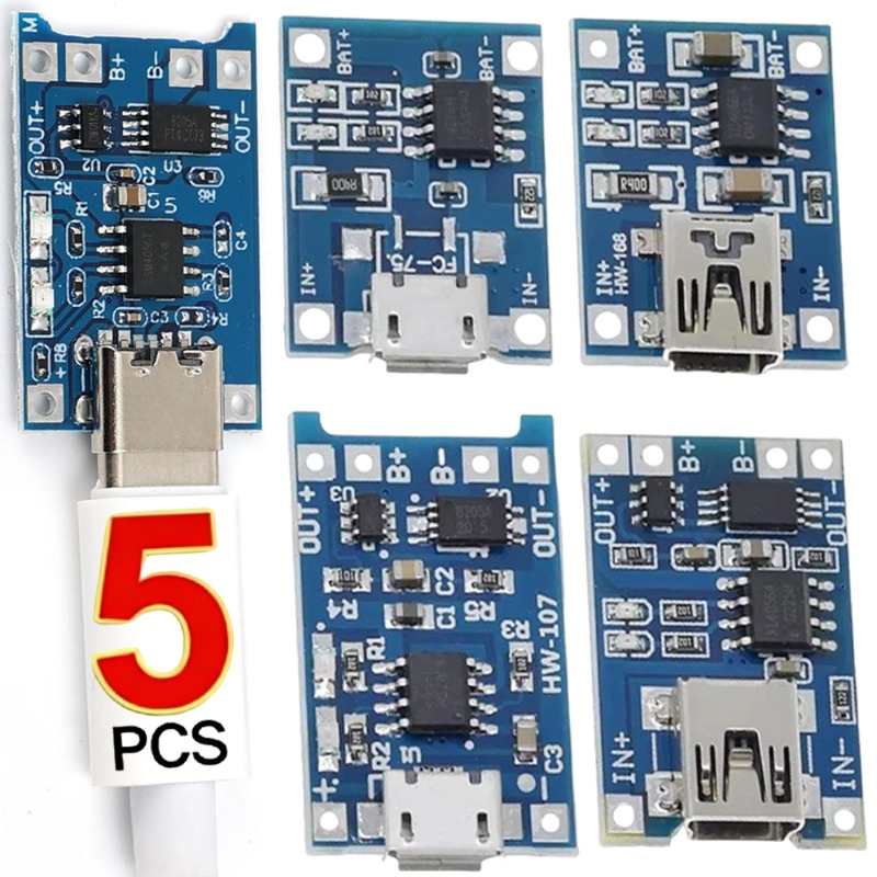 5V 3A ไมโคร/Type-c/มินิ 18650  - Tp4056 Module บทวิจารณ์และราคา