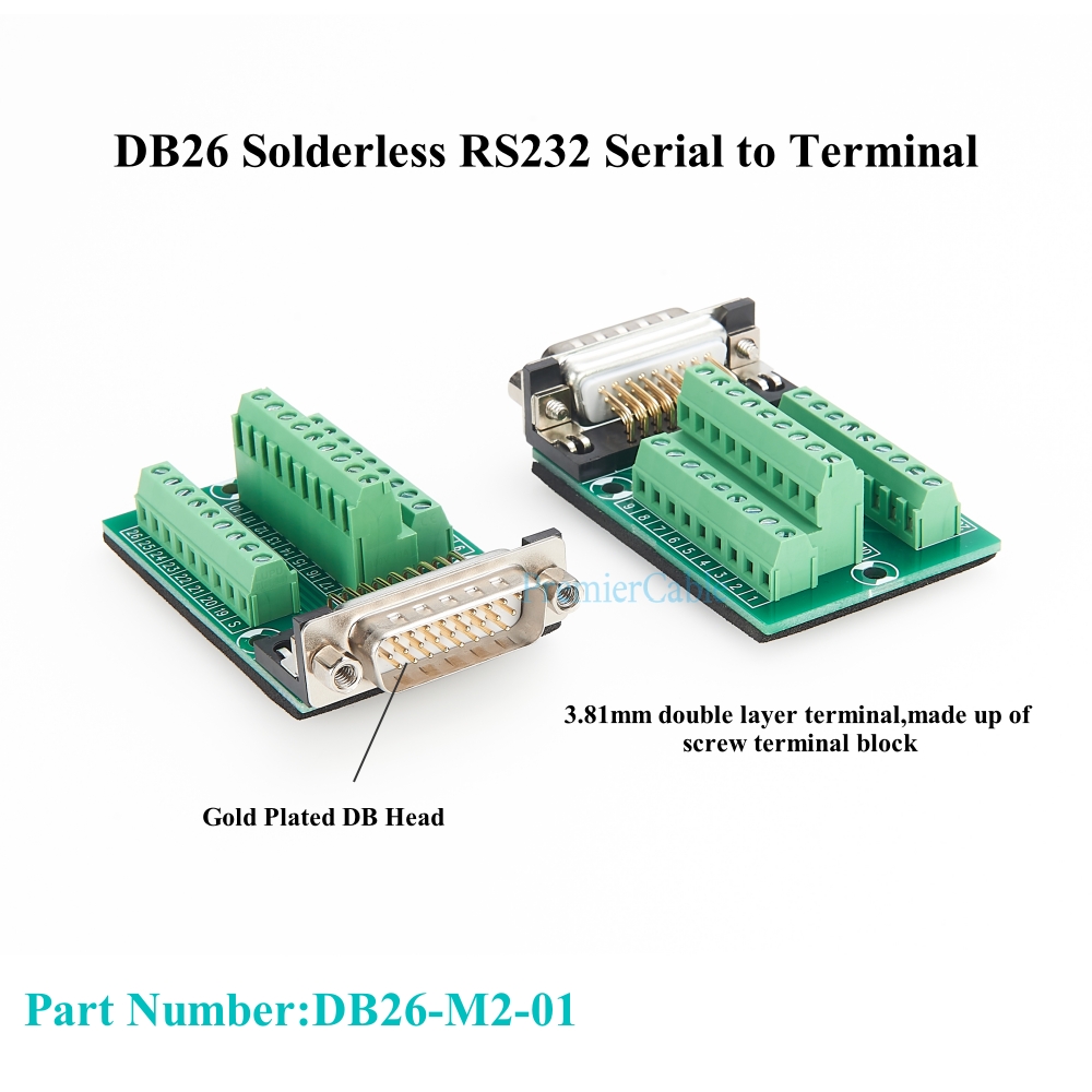 โมดูลสัญญาณ DB26 ตัวผู้ ต่อกับ - Screw Terminal Block บทวิจารณ์และราคา