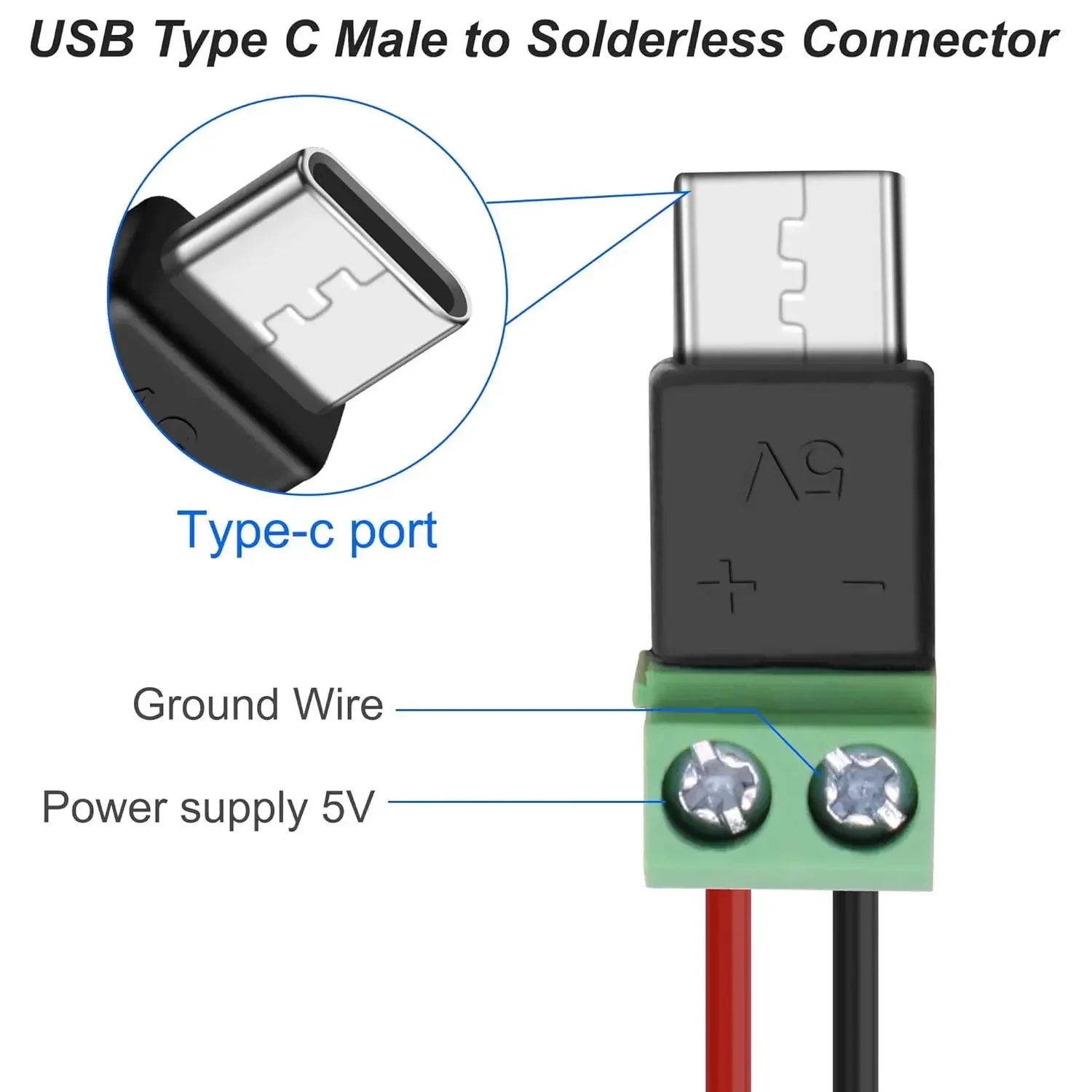 1-4 ชิ้น ปลั๊ก USB C แบบไม่ต้อ - Screw Terminal Block บทวิจารณ์และราคา